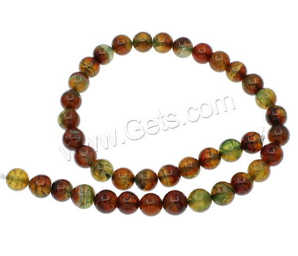 Natural Dragon Veins Agate Beads, Round, different size for choice, Hole:Approx 1mm, Length:Approx 15.7 Inch, Sold By Strand