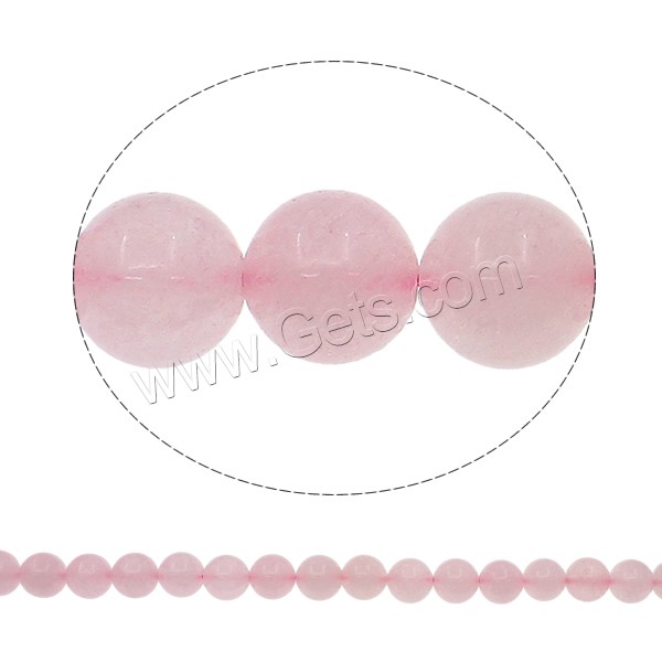 Perles en Quartz Rose naturel, Rond, normes différentes pour le choix, Trou:Environ 1mm, Longueur:Environ 15.7 pouce, Vendu par brin