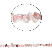 Gemstone Chips, Cherry Quartz, Nuggets, 5-13mm Approx 0.8mm Approx 34.6 Inch, Approx 