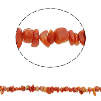 Gemstone Chips, Natural Coral, Nuggets, 5-13mm Approx 0.8mm Approx 33 Inch, Approx 