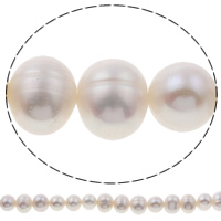 Potato Cultured Freshwater Pearl Beads, natural, white, Grade A, 9-10mm Approx 0.8mm Approx 15.5 Inch 