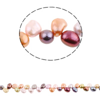 Perla Barroca Freshwater, Perlas cultivadas de agua dulce, Barroco, color mixto, 8-9mm, agujero:aproximado 0.8mm, longitud:aproximado 15 Inch, Vendido por Sarta
