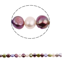 Barock kultivierten Süßwassersee Perlen, Natürliche kultivierte Süßwasserperlen, gemischte Farben, 6-7mm, Bohrung:ca. 0.8mm, Länge:ca. 15.3 ZollInch, verkauft von Strang