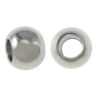 Edelstahl Crimp Perlen, 304 Edelstahl, rund, plattiert, keine, 2x3mm, Bohrung:ca. 1.5mm, 1000PCs/Tasche, verkauft von Tasche