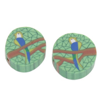Polymer Clay Jewelry Beads, Flat Round, handmade Approx 1.5mm 