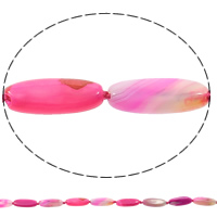натуральные кружевные агатовые бусы, кружевной агат, Плоская овальная форма, ярко-розовые красный отверстие:Приблизительно 1mm, длина:Приблизительно 15.3 дюймовый, Приблизительно 13ПК/Strand, продается Strand