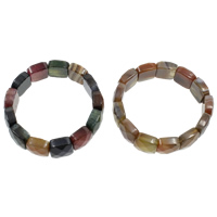 Agate Bracelets, Mixed Agate, faceted & mixed Approx 7.5 Inch 