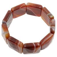 Lace Agate Bracelets, Square, faceted, red Approx 7.5 Inch 