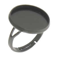 Латунная основа-гнездо для кольца, Латунь, Плоская круглая форма, Другое покрытие, регулируемый, Много цветов для выбора внутренний диаметр:Приблизительно 16mm, размер:6.5, продается PC