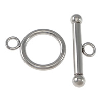 Stainless Steel Toggle Clasp, Donut, smooth, original color Approx 3mm 