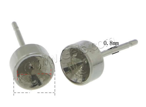 Гвоздик для сережки из нержавеющей стали, нержавеющая сталь, разный размер для выбора, оригинальный цвет, 0.8mm, продается Пара