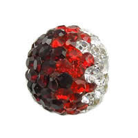 Half Drilled Rhinestone Beads, with Rhinestone Clay Pave Bead, Round & with A grade rhinestone & half-drilled Approx 1.2mm 
