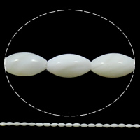 天然白いシェル・ビーズ, 白い貝, 卵形 穴:約 1mm, 長さ:約 15.3 インチ, 約 52パソコン/ストランド, 売り手 ストランド