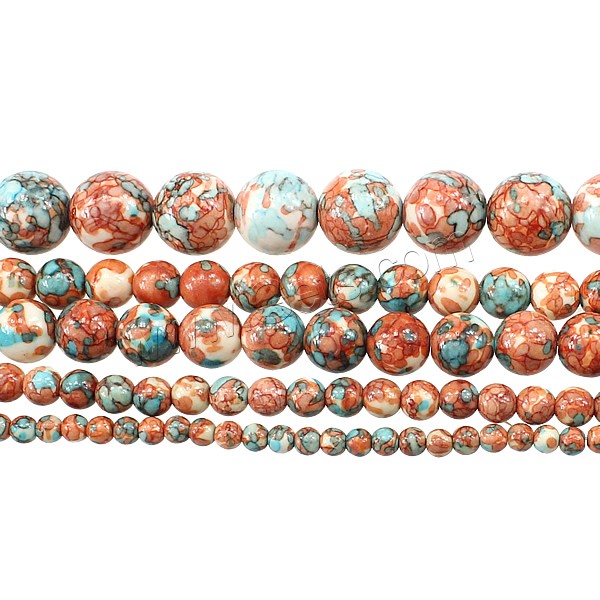 Rain Flower Stone Beads, Round, natural, different size for choice, Length:Approx 15.5 Inch, Sold By Strand