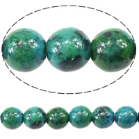 Chrysokoll Perlen, Demidowit, rund, natürliche, 8mm, Bohrung:ca. 1mm, Länge:ca. 16 ZollInch, ca. 49PCs/Strang, verkauft von Strang