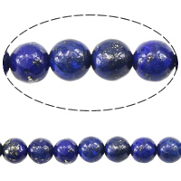 Synthetische Lapis Lazuli Perlen, synthetischer Lapis, rund, 4mm, Bohrung:ca. 0.5mm, Länge:ca. 16 ZollInch, ca. 97PCs/Strang, verkauft von Strang