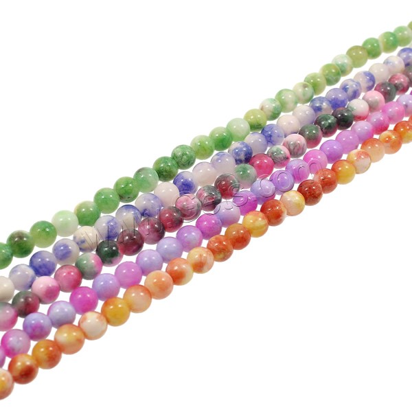 Dyed Jade Beads, Gemstone, Round, different size for choice, more colors for choice, Hole:Approx 1mm, Length:Approx 15.7 Inch, Sold By Strand