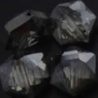 Mode de perles de cristal, hexagone, Placage de couleur noire de plumbum, facettes Environ 1mm Environ 18 pouce, Environ Vendu par brin