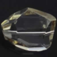 Mode Kristall Perlen, unterschiedliche Länge der Wahl & transparent & facettierte, Gold Champagner, 25x20x13mm, Bohrung:ca. 1mm, verkauft von Strang