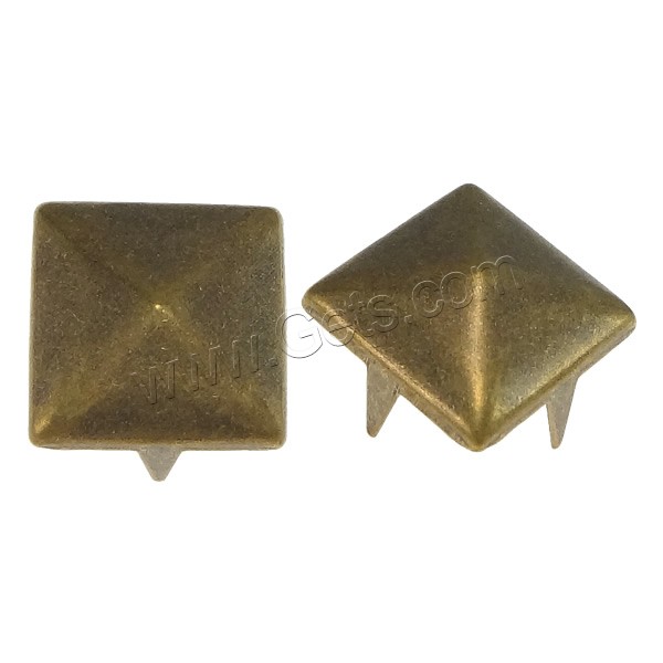 Iron, Square, antique bronze color plated, different size for choice & 4 claw, 10000PCs/Bag, Sold By Bag