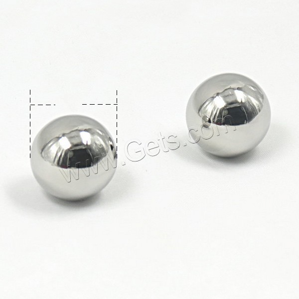 En acier inoxydable non trou de perles, Rond, normes différentes pour le choix & aucun trou, couleur originale, Vendu par PC