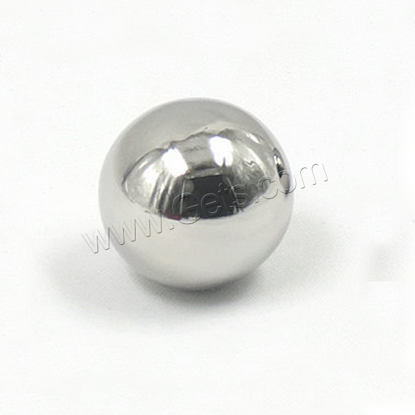 Edelstahl Kein Loch Perlen, rund, verschiedene Größen vorhanden, originale Farbe, verkauft von PC