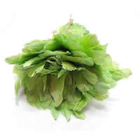 Перо-пуховой вентилятор, Турция перо, с пеньковый трос, зеленый, approx 180x30-45mm, длина:Приблизительно 180 , Приблизительно 500ПК/Лот, продается Лот