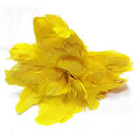 Перо-пуховой вентилятор, Турция перо, с пеньковый трос, желтый, approx 180x30-45mm, длина:Приблизительно 180 , Приблизительно 500ПК/Лот, продается Лот