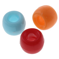 Solid Color Acrylic Beads, Drum, mixed colors Approx 4mm, Approx 