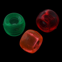 Transparent Acrylic Beads, Drum, mixed colors Approx 4mm, Approx 