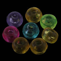 Transparent Acrylic Beads, Drum, mixed colors Approx 1mm, Approx 