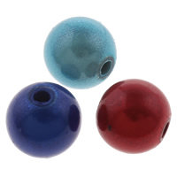 Perles Miracle acryliques, Acrylique, Rond, peinture, normes différentes pour le choix, couleurs mélangées Environ 1-1.5mm, Vendu par sac
