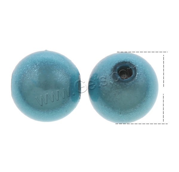 Miracle Acrylic Beads, Round, painted, different size for choice, mixed colors, Hole:Approx 1-1.5mm, Sold By Bag