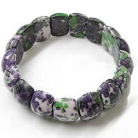 Rain Flower Stone Bracelets, with Elastic Thread, synthetic, purple Approx 7.5 Inch, Approx 