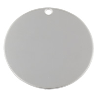 Кулон тег из нержавеющей стали, нержавеющая сталь, Плоская круглая форма, ручной полированный, лазерная модель & Индивидуальные, оригинальный цвет отверстие:Приблизительно 2.5mm, продается PC