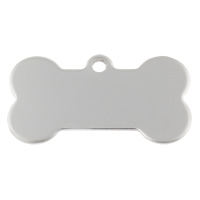 Stainless Steel Tag Charm, Dog Bone, hand polished, laser pattern & Customized, original color Approx 2.5mm 