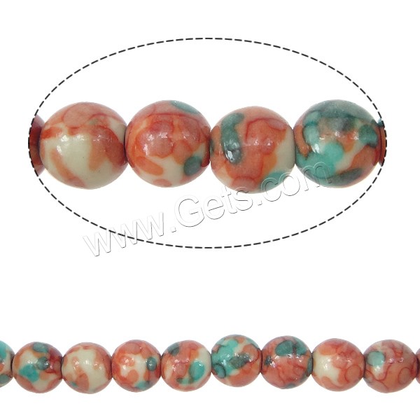 Rain Flower Stone Beads, Round, synthetic, different size for choice, Hole:Approx 1.2mm, Length:16 Inch, Sold By Strand