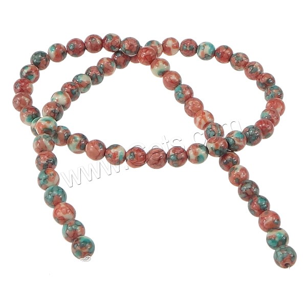Rain Flower Stone Beads, Round, synthetic, different size for choice, Hole:Approx 1.2mm, Length:16 Inch, Sold By Strand