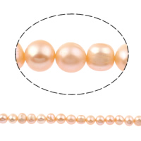 Potato Cultured Freshwater Pearl Beads, natural, pink, Grade AA, 9-10mm Approx 0.8mm .5 Inch 