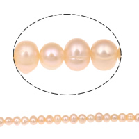Potato Cultured Freshwater Pearl Beads, natural, pink, 5-6mm Approx 0.8mm Approx 15.3 Inch 