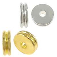 Brass Spacer Beads, Flat Round, plated Approx 2mm 