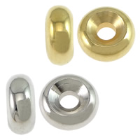 Brass Spacer Beads, Rondelle, plated 