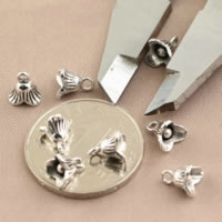 Thailand Sterling Silver Pendants, Flower Approx 1.5mm 