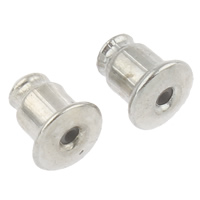Stainless Steel Barrel Bullet Style Ear Nut, original color Approx 1mm 