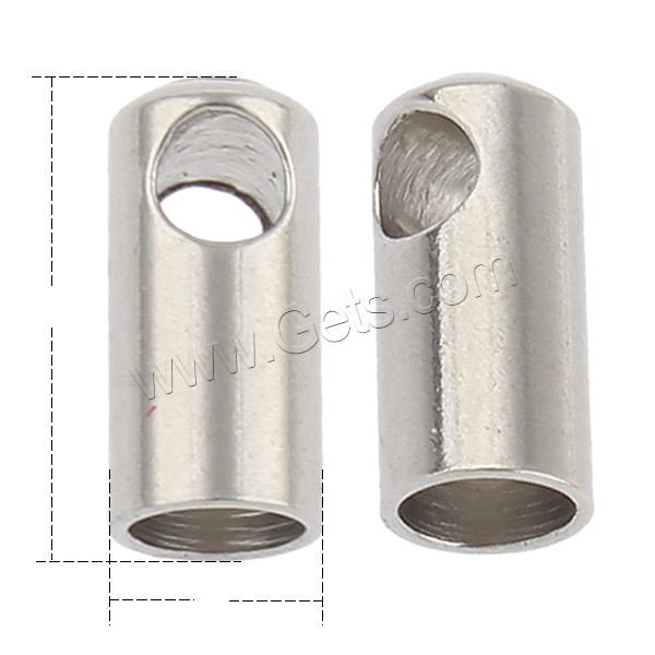 Stainless Steel End Caps, Tube, different size for choice, original color, Sold By PC