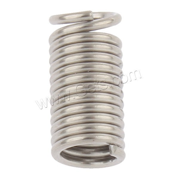Stainless Steel Cord Coil, Tube, different size for choice, original color, 1000PCs/Bag, Sold By Bag