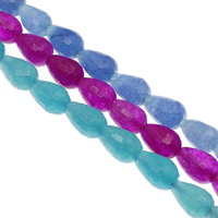 Dyed Jade Beads, Teardrop, faceted Approx 1mm Approx 15 Inch, Approx 