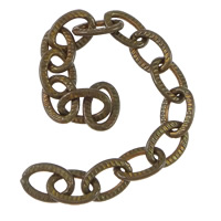 Латунная цепочка с овальными звеньями, Латунь, Овальный цепь, оригинальный цвет продается м
