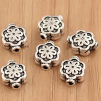 Thailand Sterling Silver Beads, Flower, with flower pattern Approx 1.4mm 