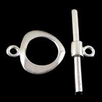 Sterling Silver Toggle Clasp, 925 Sterling Silver, plated, single-strand Approx 1.2mm 